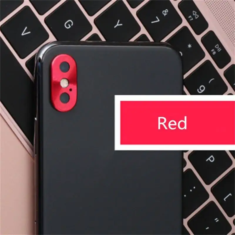 Luxury Rear Camera Guard Circle Metal Lens Case Cover Ring Bumper full Protection For iPhone X lens Ring Accessories