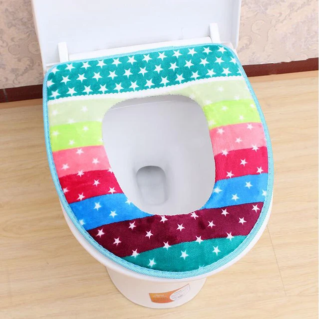 Winter Toilet Seat Warmer Coral fleece Thicken Carpet Toilet Seat Cover