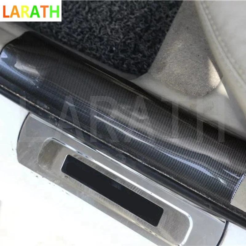 Для mitsubishi lancer 2010 2011 2012 углеродного волокна Дверь сил Скребок накладки на пороги