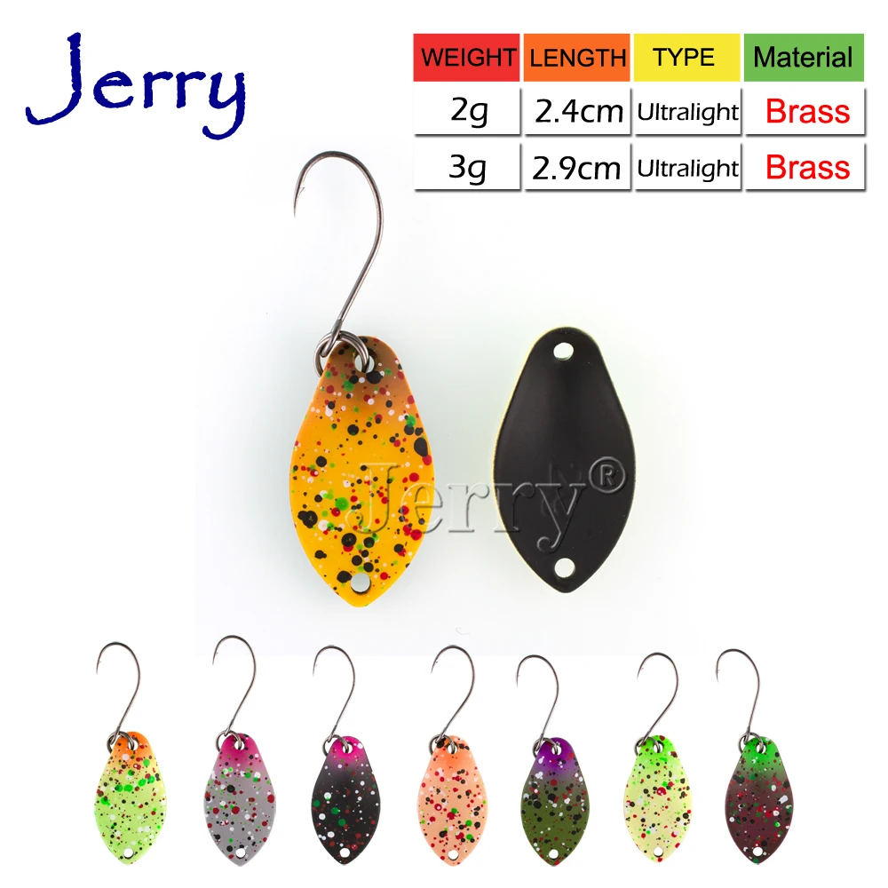 Jerry 1 шт. 2 г 3 широкие латунные рыболовные ложки воблер сверхлегкие приманки