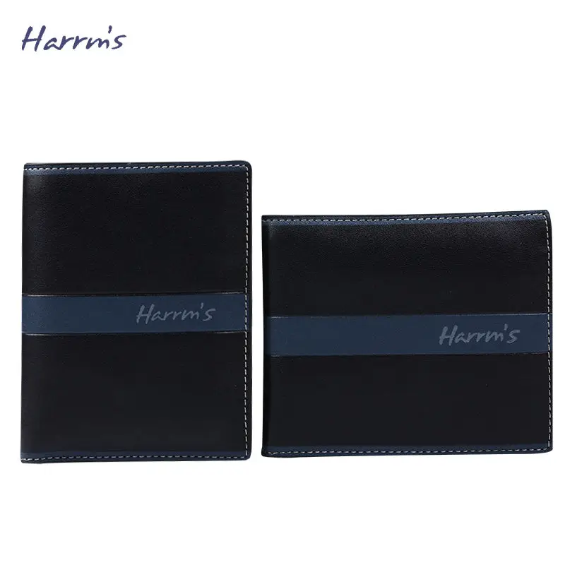 ФОТО 2016 Famous Brand Harrm's Wallet Leather Mens Wallets 3 Style Long Short Design Black Wallet Women Purse Crazy Sales