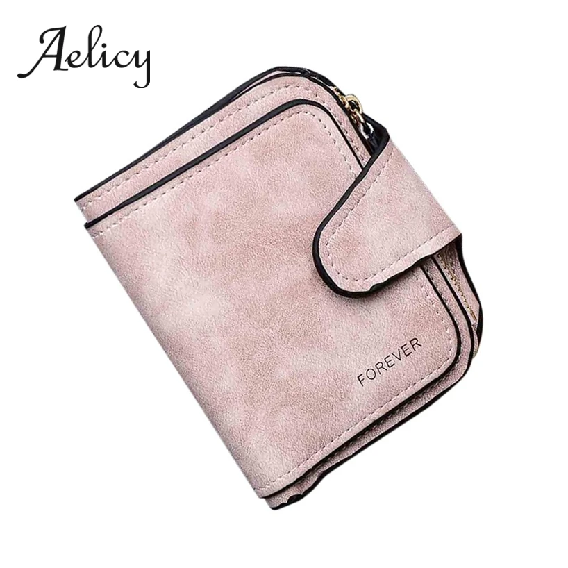 

Aelicy Coin Purse Brand new women Men Matte Bifold Short Wallet PU Leather Mini Clutch Simple Casual Credit Card bags