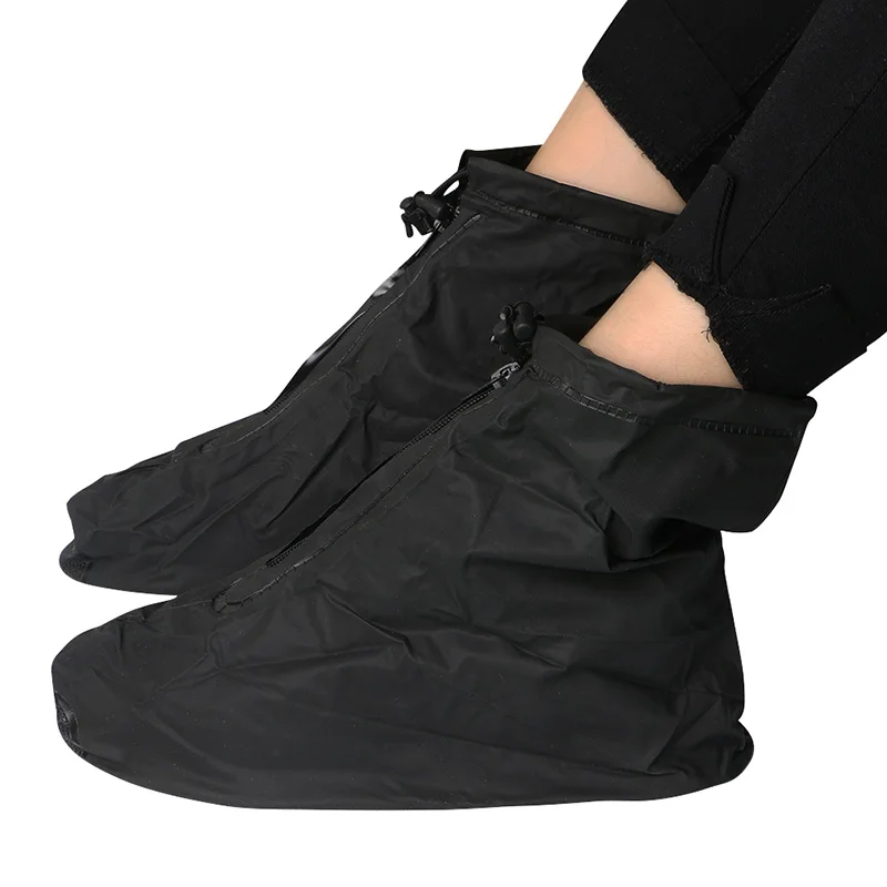 

1Pair S-XXL Reusable Rain Gear Boots Snow Shoe Covers Waterproof Shoes Overshoe Comfort PVC Solid Black White Unisex Cover