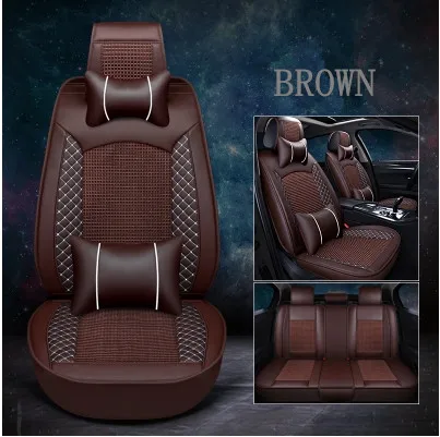 Best quality! Full set car seat covers for Toyota Hilux-2005 comfortable durable seat covers for Hilux,Free shipping - Color Name: Brown