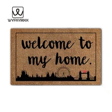 Funny Front indoor rug mat non slip Welcome to My Home woven outdoor mat design outdoor entrance doormat