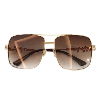 

Vintage Square Sunglasses Women 2019 Classic Brand Designer Alloy Frame Sun Glasses Female Oversize Unisex Glasses With Box