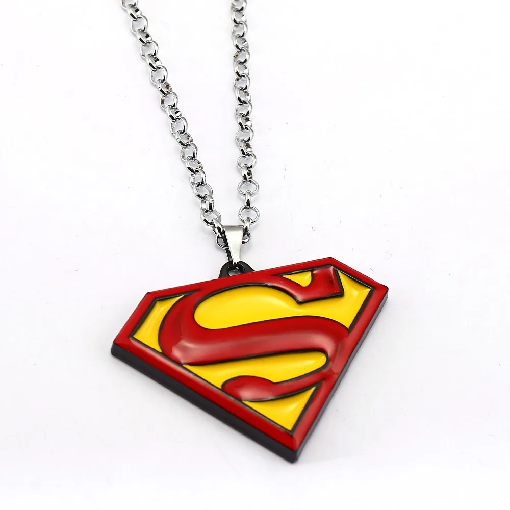 

Superman Necklace Superhero Super man Pendant Fashion link chain Necklaces Friendship Gift Jewelry Accessories