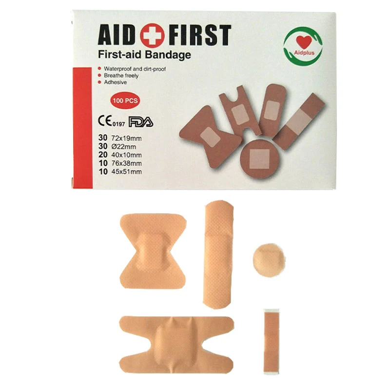 

100Pcs/Box Adhesive Band Aid Breathable Assorted 5 Sizes Band Aid Bandages Sets For Home Travel First Aid Kit Emergency Kits