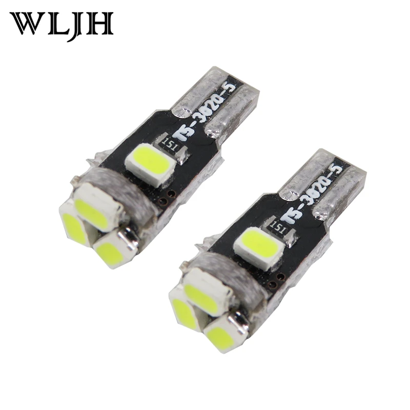 WLJH Car Led T5 SMD Light 74 Wedge Led Speedometer Dashboard LED Instrument Panel Light Bulb For VW GTI Golf Jetta Rabbit Passat