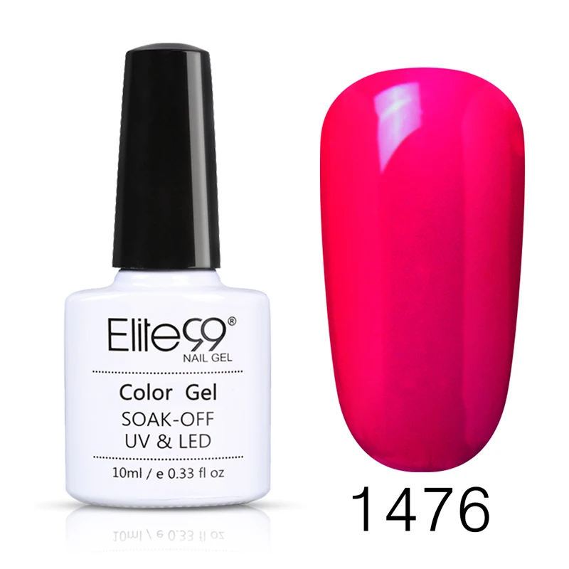 Elite99, 10 мл, чистый цвет, Гель-лак, замачиваемый, УФ-гель для ногтей, Базовое покрытие, не протирается, Полупостоянный гель для ногтей, маникюра - Цвет: 1476