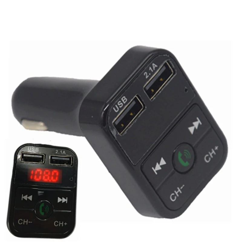

Universal Bluetooth Car Kit FM Transmitter MP3 Player With LED Dual USB Quick Charger Voltage Display Micro SD TF Music Playing