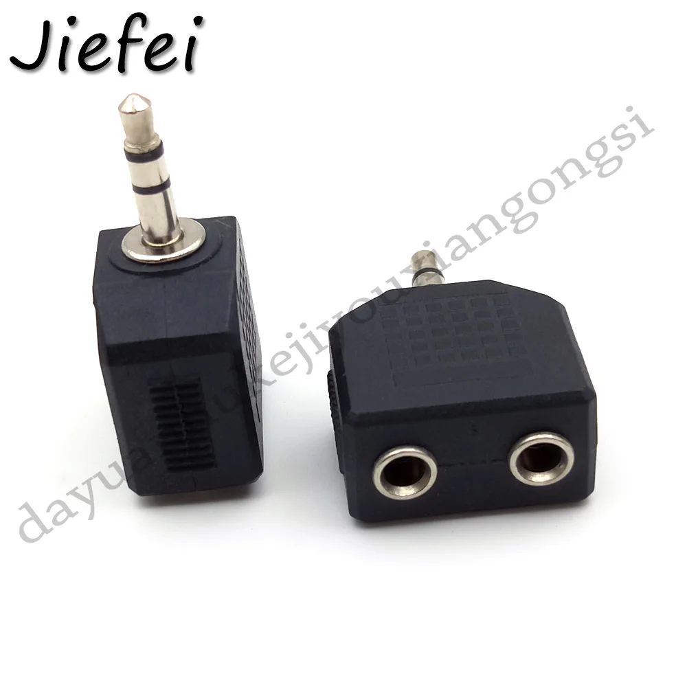 100pcs 1 Male to 2 Female 3 5 Jack Aux Audio Cable Headphone Splitter for Apple iPhone 4 5 6 7 plus iPad iPod laptop MP3 speaker