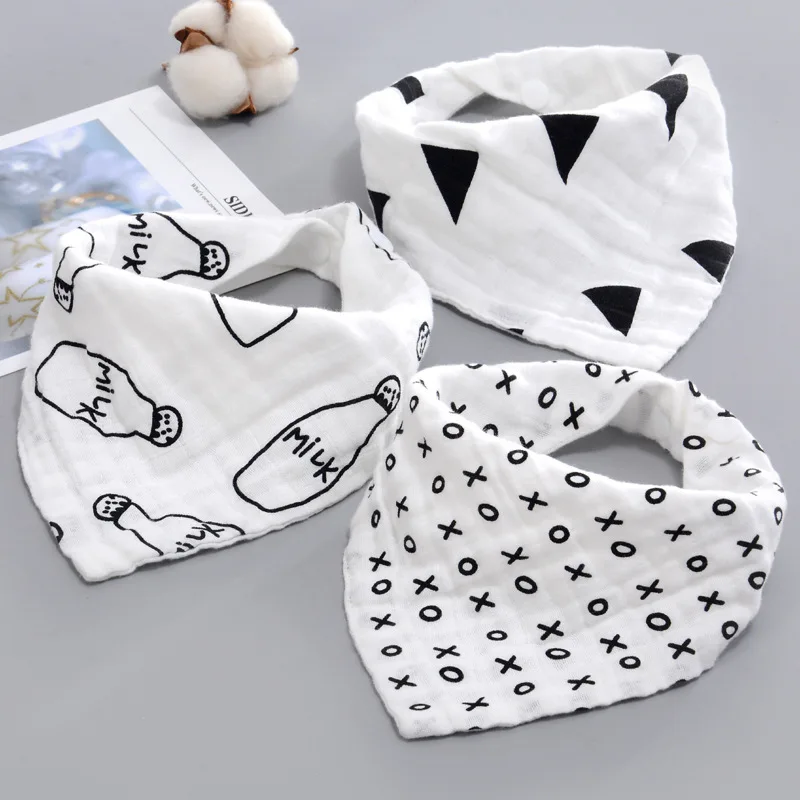 

Baby Bibs Boy Girl Bandana Water Absorb Bib Burp Cloth Triangle Cotton Scarf Christmas Accessories