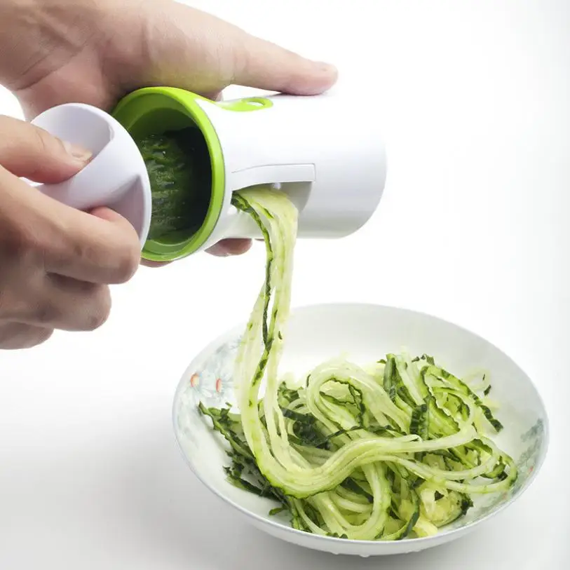 

Spiral Vegetable Fruit Slicer Cutter Grater Twister Peeler stainless steel blades Kitchen Gadgets Tools Levert Dropship 3AP21
