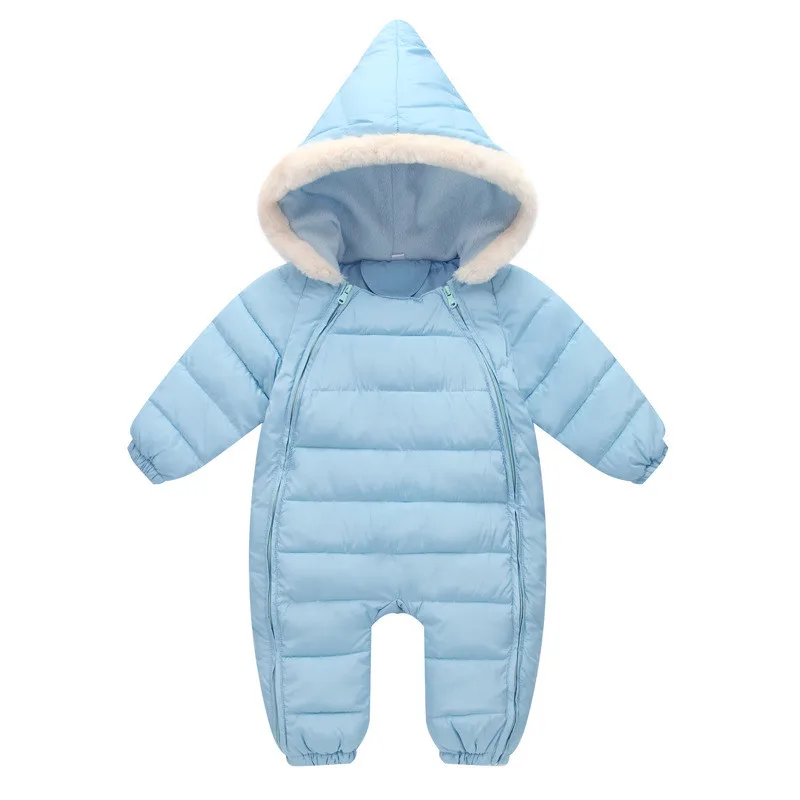 

BibiCola newborn baby girls winter rompers 2018 infant girls cotton hooded thicken jumpsuits casual warm snowsuits sleepwear