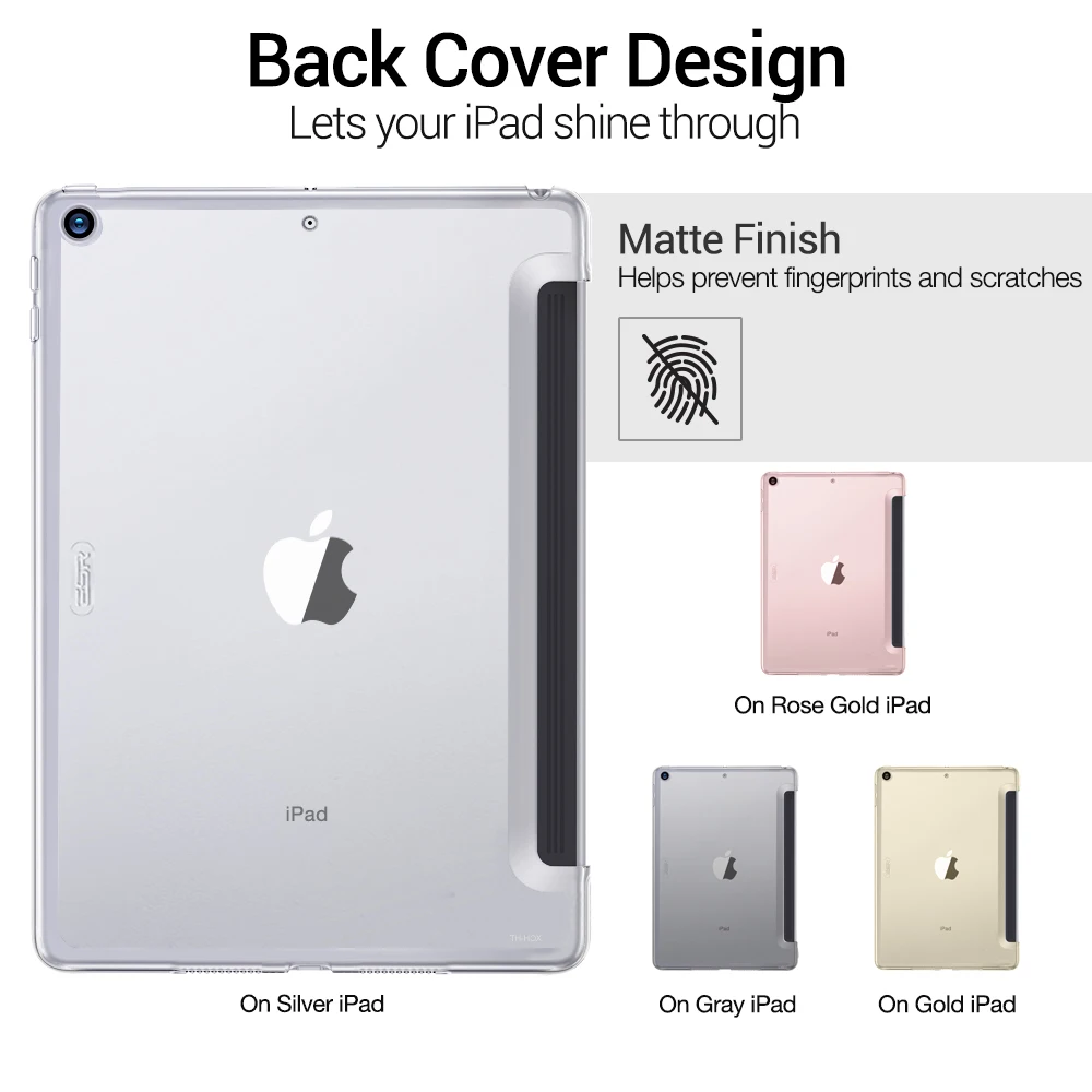 Чехол ESR для iPad Mini 5 7 Gen 7th 10,22019, прозрачный жесткий чехол с клавиатурой Smart Cover, тонкий прозрачный чехол для iPad mini5 7,9