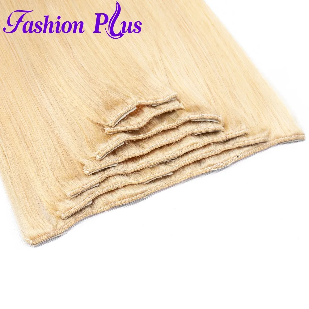 

Fashion Plus Straight Hair 120g Clip In Hair Extensions Machine Made Full Head Natural Hair 100% Remy Human Hair Extensions