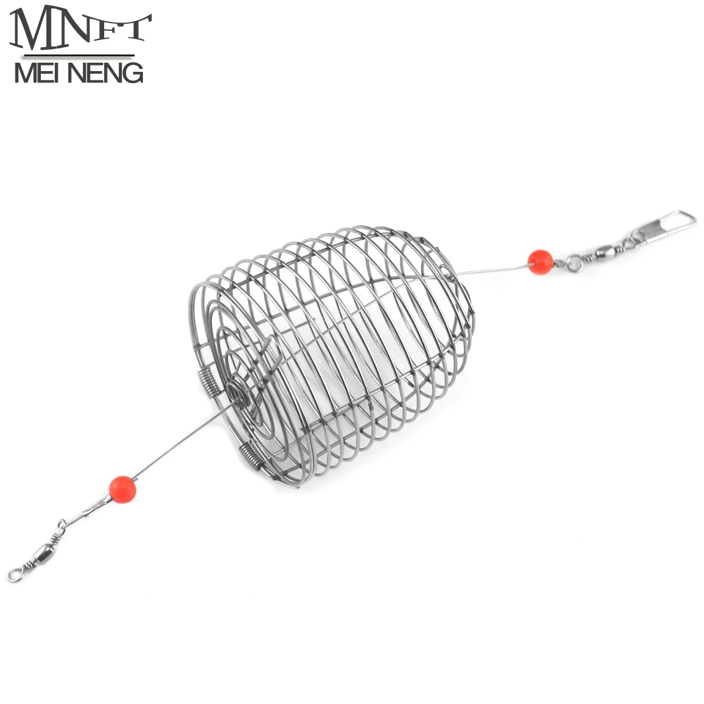 Fishing Feeder Bait Trap Cage Basket Stainless Steel Holder Lure Wire Tackle