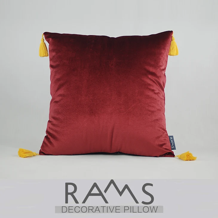 Rams Embroidered Decorative Geometric Pillow Cushion Home Decor Embroidery