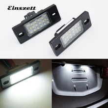 Einszett 1Pair LED License Plate Light Bulbs 6500K For Porsche Cayenne For VW Touareg Tiguan Golf Passat Car Rear Lamp Einszett 1Pair LED License Plate Light Bulbs 6500K For Porsche Cayenne For VW Touareg Tiguan Golf Passat Car Rear Lamp