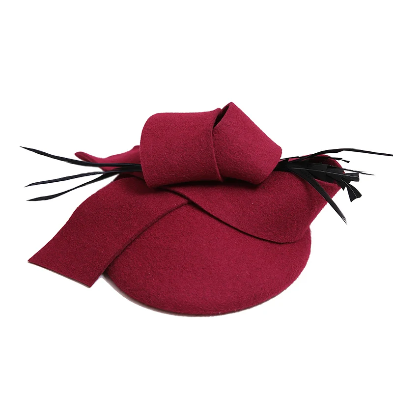 Новая осенне-зимняя шерстяная шляпа Европейская и американская Ретро Свадебная вечеринка элегантный головной убор жокейская Клубная шляпа церковная Кепка