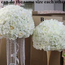 SPR Мода 2 шт./лот 40 см диаметр. Искусственный Свадебный Стол центральный цветочный шар для свадьбы дорога свинец цветы украшения