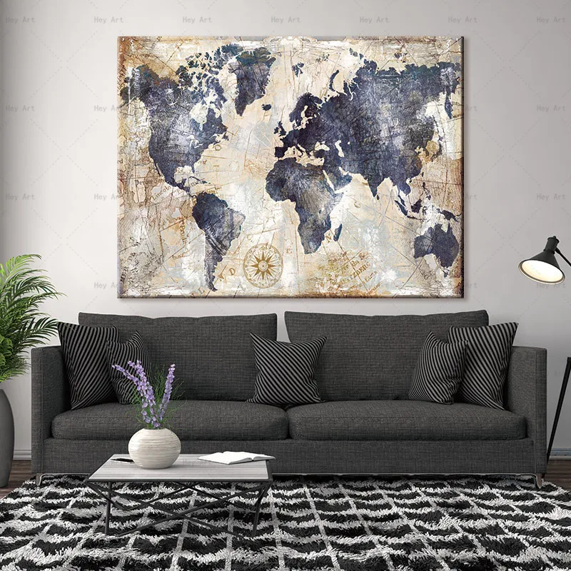 

Abstract Painting Posters and Prints City Map Poster Pictures for Living Room Wall Art Canvas