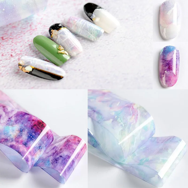 

New Nail Foil Sticker 10 Colors Starry Sky Nail Transfer Paper Rainbow Japanese Style Nail Polish Adhesive sticker
