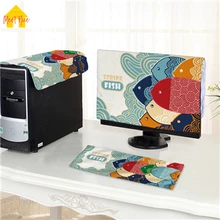 Удовлетворить хороший Цвет рыба компьютер охватывает Экран крышка принтера высокое качество 3 шт./компл. клавиатура крышка короткие плюшевые ботинки ткань