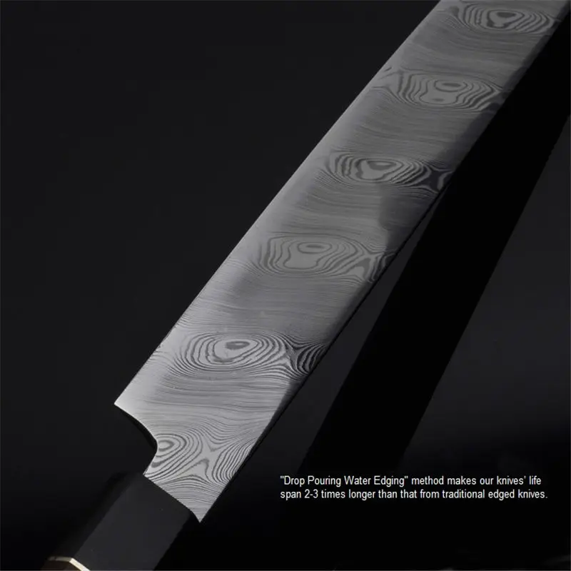 30cm Top Swedish Powder Sushi Sashimi Knife Salmon Fish Fillet knife Japanese Sakai Damascus RWL34 Rattan handle kitchen knife 1