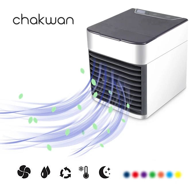 

USB Mini Portable Air Cooler Arctic Air Ultra Conditioner Fan 7 Colors Light Personal Space Cooler Home Air Conditioning Fan