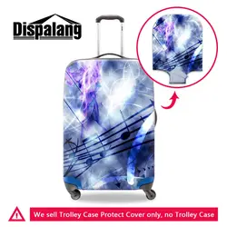 Dispalang водостойкий Чехол для багажа чемодан защитный 3D Музыкальная нота Печатные Чехлы для багажа с логотипом на заказ слова фото