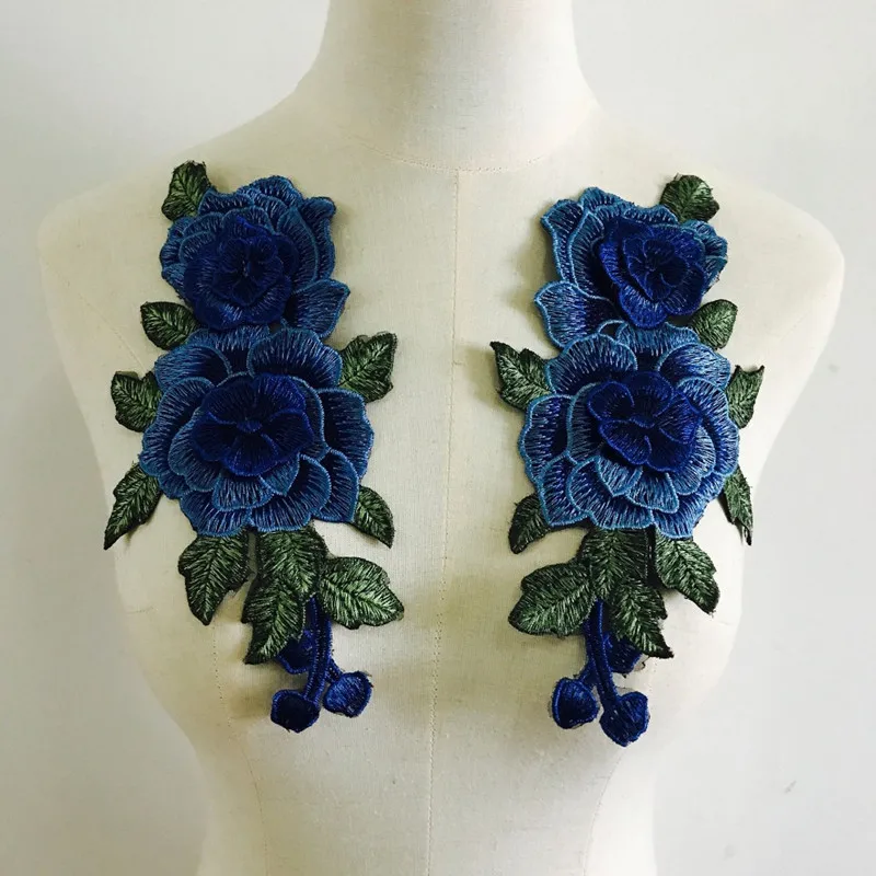 FFLACELL-2pcs-Set-Rose-Flower-Embroidery-Patches-for-Clothes-Parches-Para-La-Ropa-Applique-Embroidery-Flower (3)_