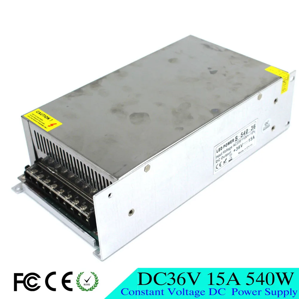 

Switching Power Supply 36V 15A 540W Single Output LED power supply transformer 220v 110v AC to DC36V SMPS for cctv led Stepper