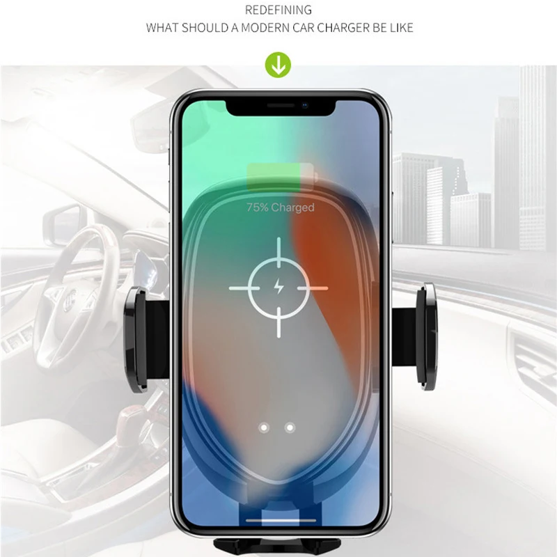 Qi Беспроводное зарядное устройство в автомобиле держатель телефона для Xiaomi MiX 2S