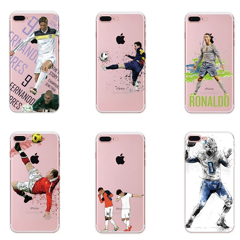 Мягкий силиконовый чехол для телефона iPhone 5S 7 6s 6splus 7plus 8 Plus Coque Basketball Star прозрачный