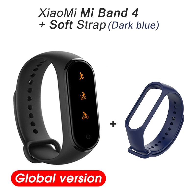 Xiaomi mi смарт-браслет 4, полноцветный экран, mi Band 4 mi 4, смарт-браслет, фитнес-браслет, Bluetooth, водонепроницаемый смарт-браслет - Цвет: Package 2