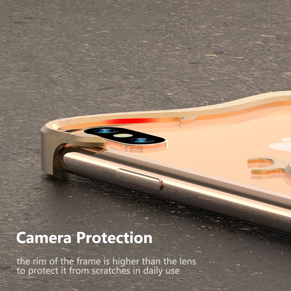 Чехол для iPhone XS Max роскошный тонкий жесткий металлический бронированный защитный