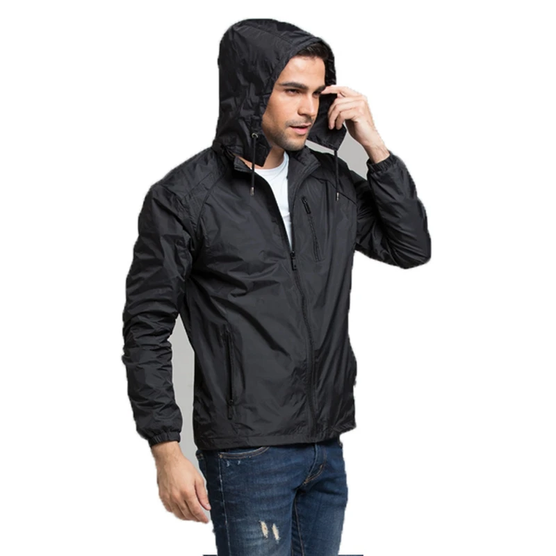 

CALOFE Spring Man Sport Running Jacket Men Windbreaker Ultralight Hooded Sports Jacket Quick Dry Outdoor Autumn Sportswear Z30