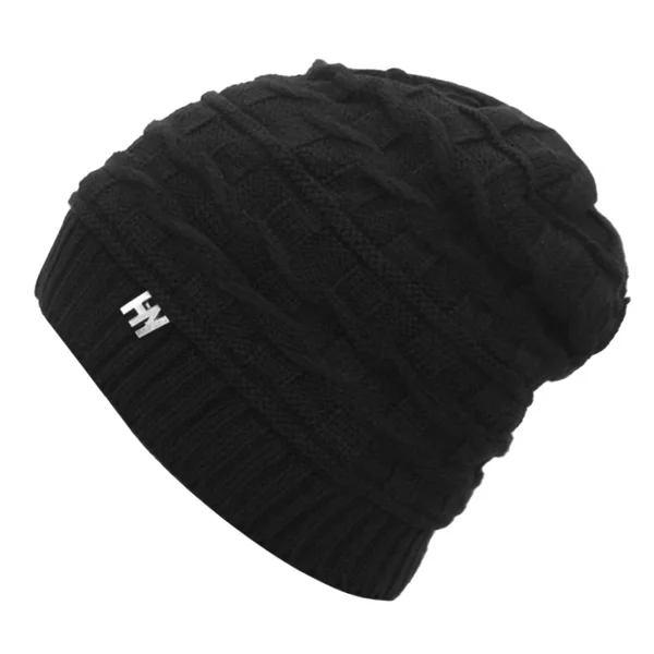 YOUBOME Skullies Beanies, зимние шапки для женщин, вязаная шапка для мужчин, Famale Gorras, мешковатая зимняя шапка, теплая мягкая вязаная шапка, шапки - Цвет: black