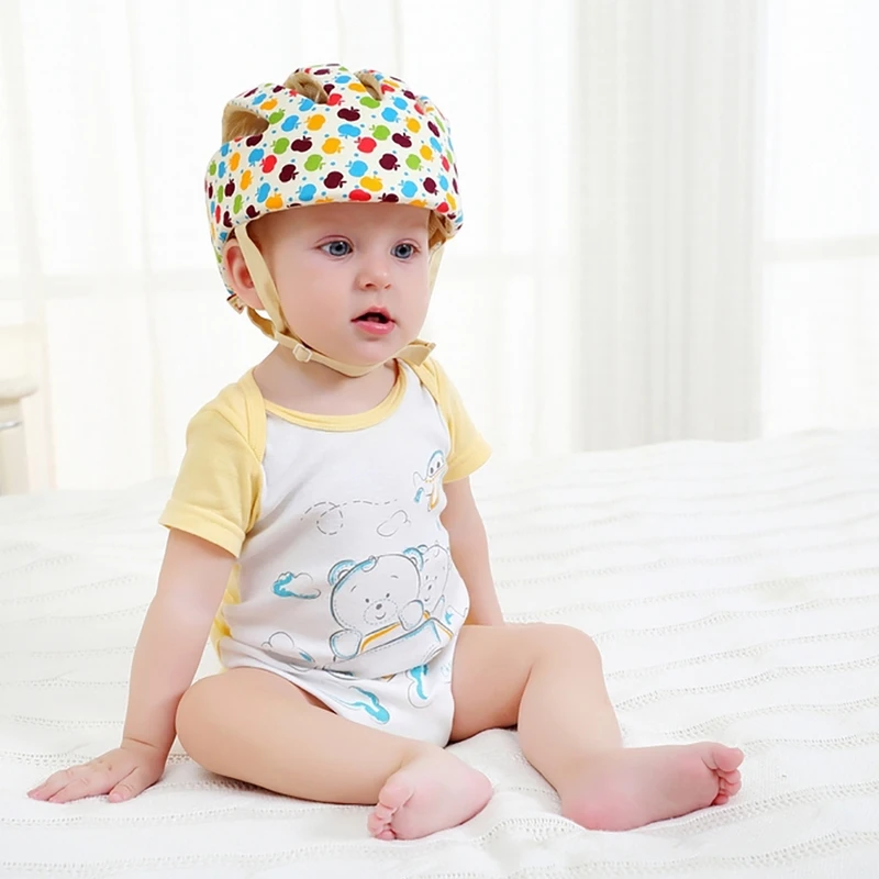 Helmet Kids Baby Safety Protective Helmet Cotton Children Hat Kids Bicycle Helmet Toddler Adjustable Safety Helmet For Walking (1)