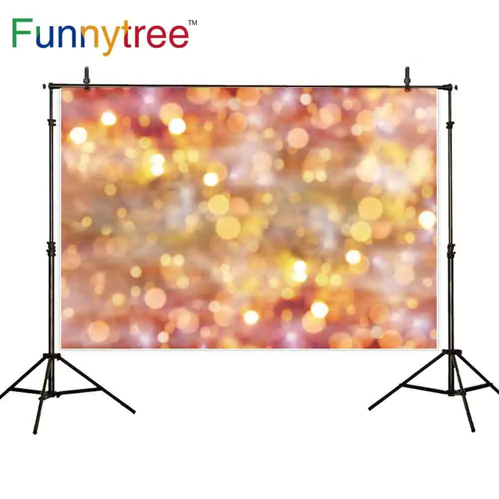 Фоны Funnytree для фотостудии Золотое боке halo абстрактный Профессиональный фон