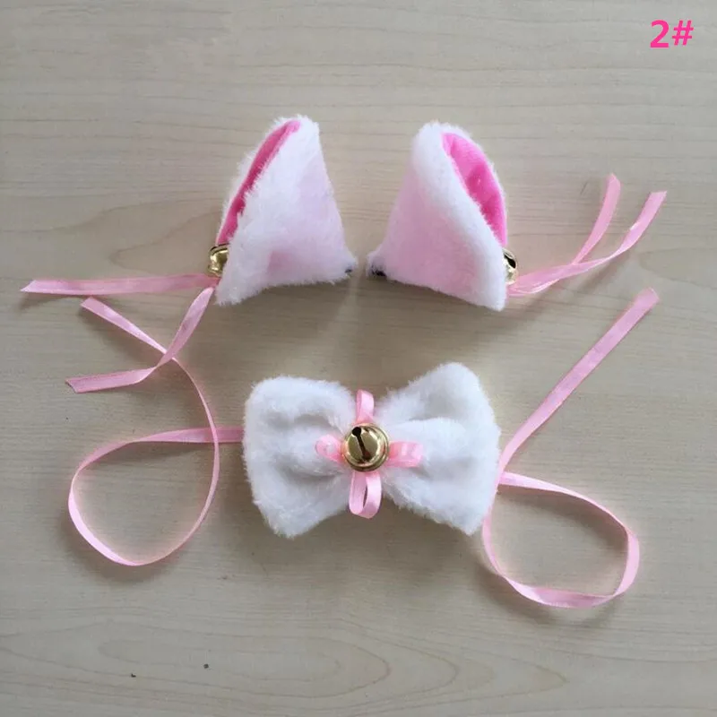 Cosplay&ware Cartoon Cat Fox Ear Bell Headband Bow Neckwear Maid Anime Cosplay Fancy Dress Set Women Girls Party Props Costume -Zentai shop online