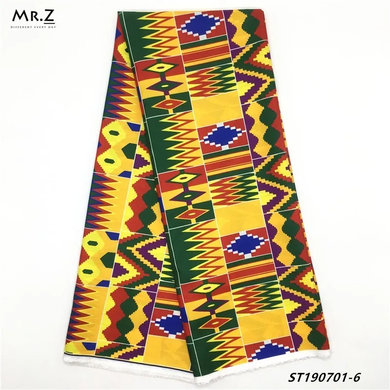 

Mr.Z 2019 Imitate Slik African Ghana Wax Printed Fabric High Quality Satin Print Fabrics Nigerian Chiffon Fabric 5yards