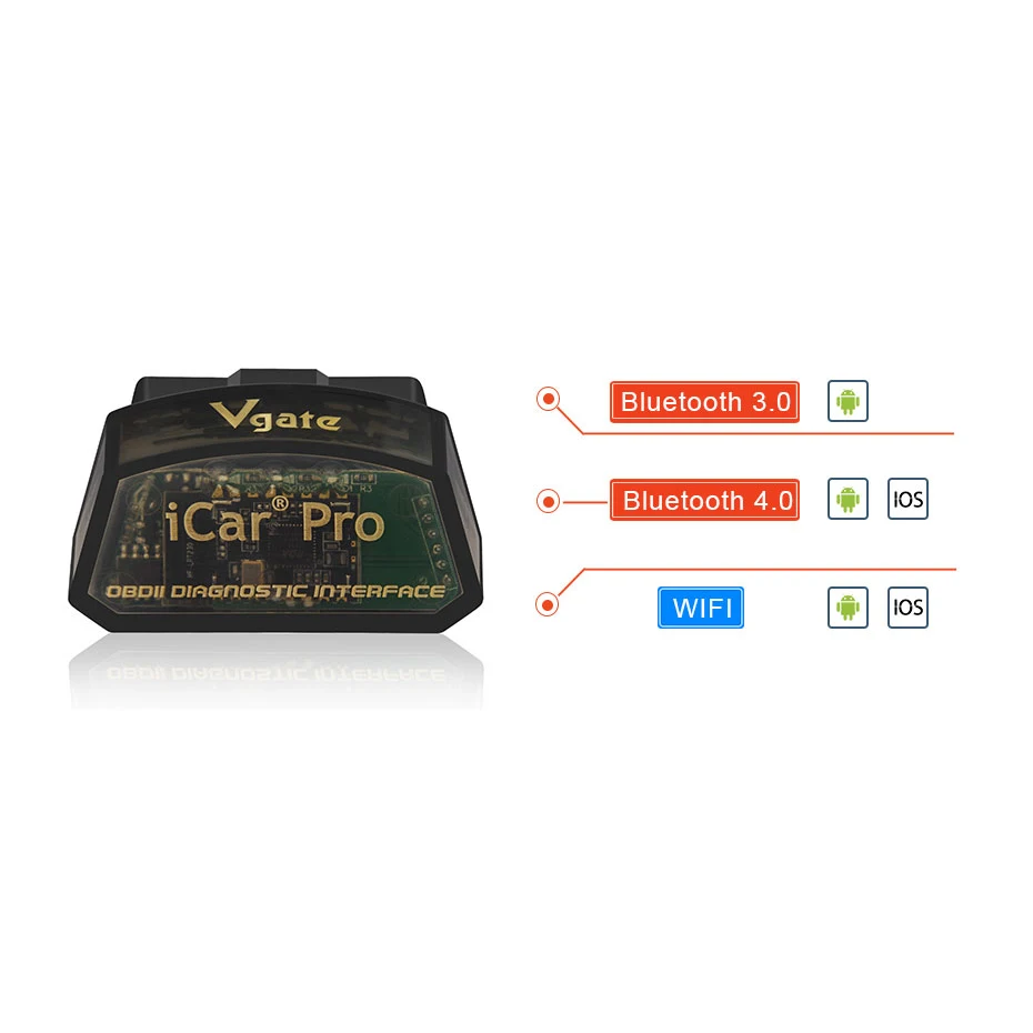 Vgate iCar Pro ELM 327 V2.1 OBD2 Bluetooth 4,0 wifi сканер ELM327 V2.1 ODB2 для Android/IOS OBD 2 OBD2 автомобильный диагностический инструмент