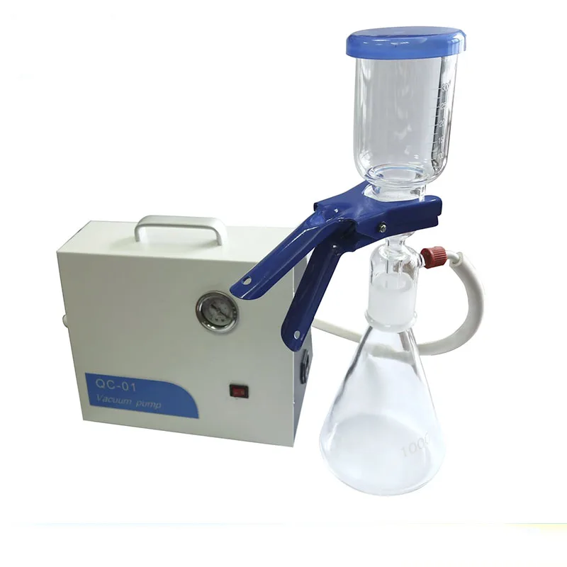 

250ml/500ml/1L Solvent filter sand core filtration apparatus with pump oil - free pressure vacuum pump