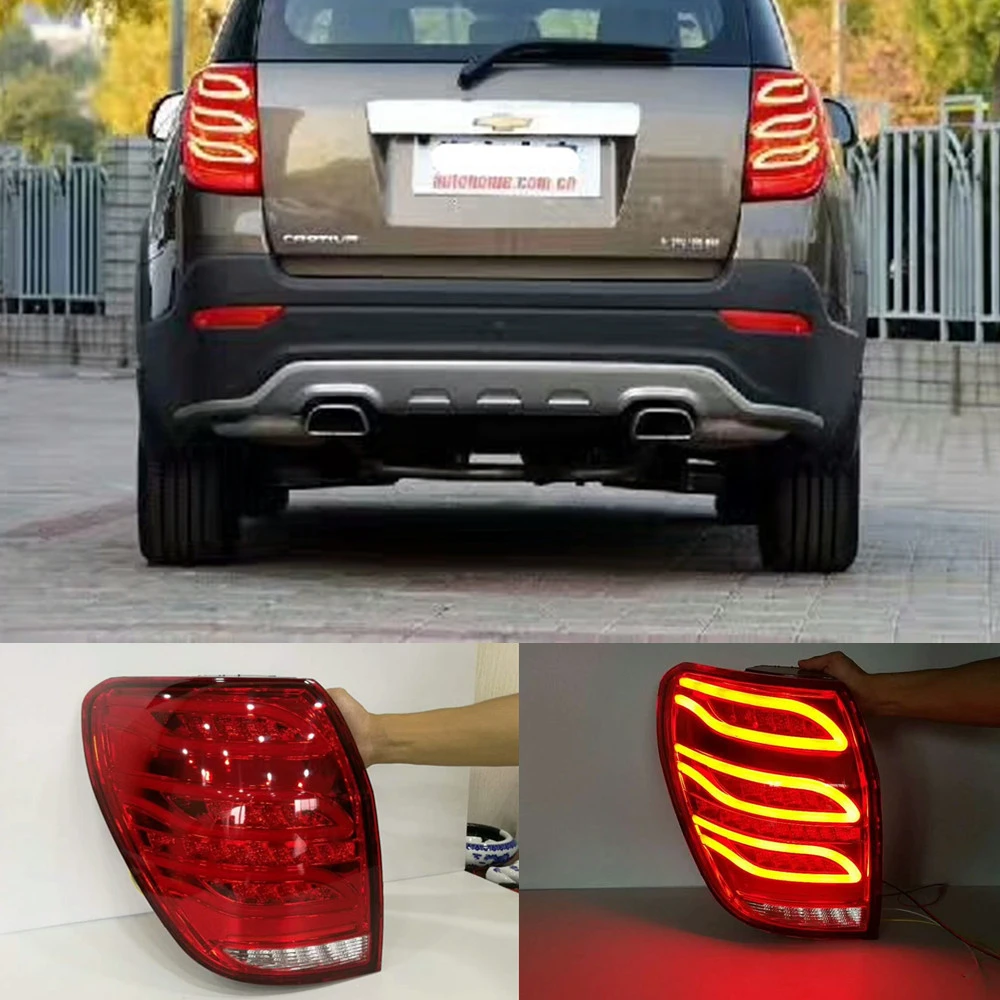 Поворотные автомобильные задние фонари для Chevrolet Captiva 2008- задние фонари светодиодный DRL ходовые огни Противотуманные фары с ангельскими глазками задняя парковка