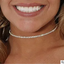 Новое Хрустальное колье Ожерелье Подвеска женское короткое золото/серебро ожерелье из хрусталя чокер на шею