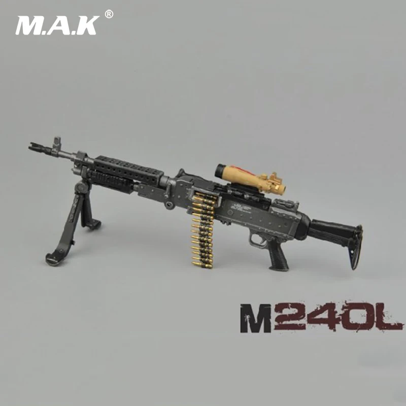 

For Collections 1:6 ZY16-9 M240L 7.62mm General Machine Guns Rifle Weapon Model for 12" Action Figure Accessories