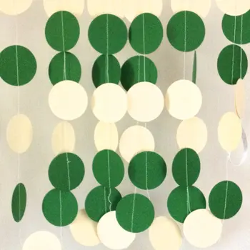 

Forest Green and Ivory Wedding Garland, Paper Garland, Bridal Shower, Baby Shower, Birthday Party, Photo Prop, Paper Bunting